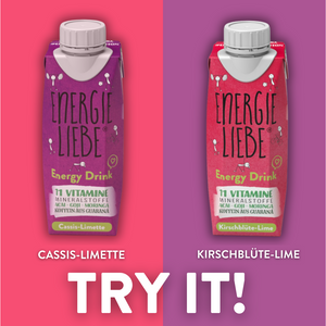 Energieliebe Try it Cassis-Limette und Kirschblüte-Lime