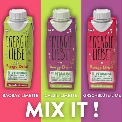 Mix It! 3x12er Pack Baobab, Kirschblüte und Cassis - Versandkostenfrei - Energieliebe